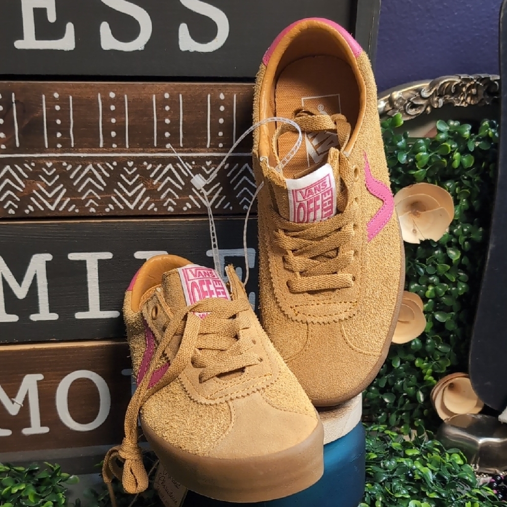 Sassy Suede & Popn Pink Leather Ladies Vans - Picture 14 of 14